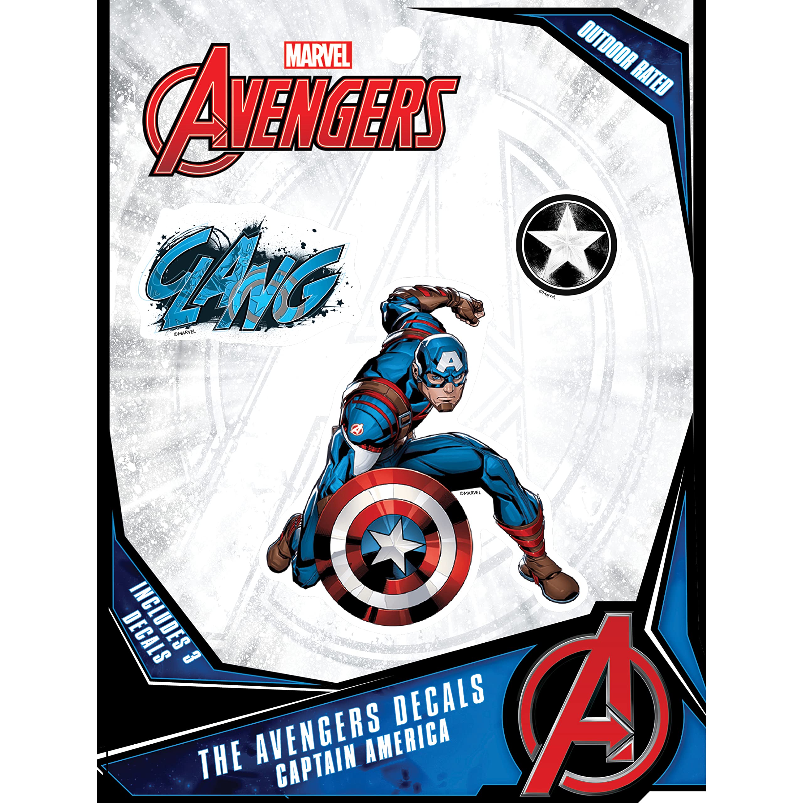 Captain Vinyl I Like It シールド7インチ Amazon.com - Marvel Captain America Vinyl Decals - Set of 3